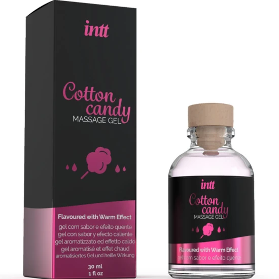 INTT - Gel de masaj, Cotton Candy cu efect de încălzire