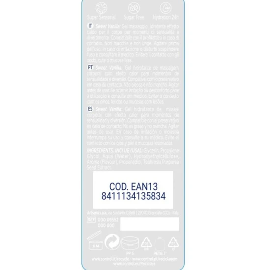 CONTROL - Gel de masaj 2-în-1, Madagascar Sweetness, 200 ml