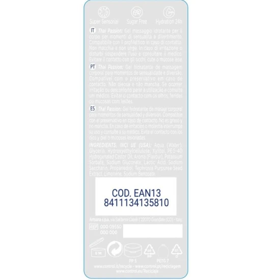 CONTROL - Gel de masaj 2-în-1, Thai Passion