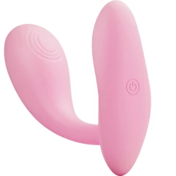 Vibrator G-Spot din silicon, roz, reîncărcabil USB