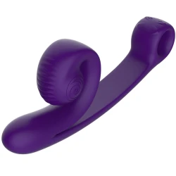 Vibrator curbat din silicon medical, mov