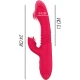 Vibrator multifunctional DUA din silicon și ABS, roșu