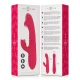 Vibrator multifunctional DUA din silicon și ABS, roșu