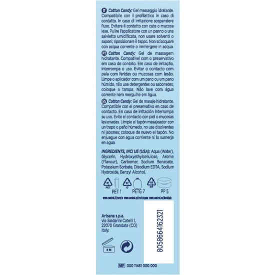 CONTROL - Gel de masaj 3 în 1, Cotton Candy, 200 ml