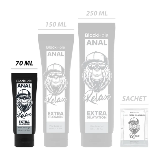 Gel de dilatare anală pe bază de apă, Negru