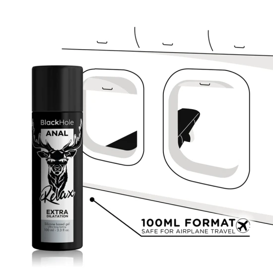 Gel siliconic pentru dilatare anală, Negru, 100 ml