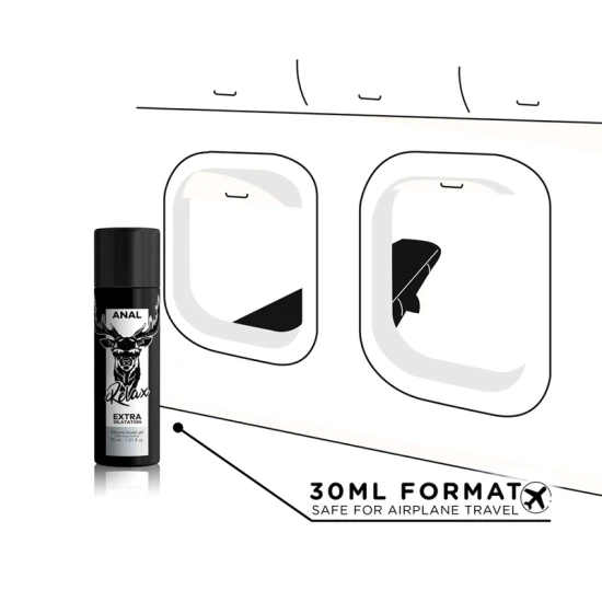 Gel silicone pentru dilatare anală, Negru, 30 ml