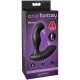 Masajer prostatei cu vibrații și electrostimulare, silicon, negru
