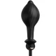 Plug anal gonflabil cu vibrații auto-throb din silicon, negru