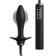 Plug anal gonflabil cu vibrații auto-throb din silicon, negru