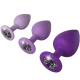 Set dopuri anale din silicon, violet, 3 mărimi