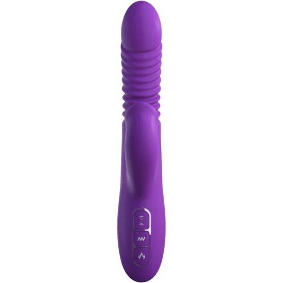 Stimulator clitoridian cu încălzire, vibrații și împingeri, violet