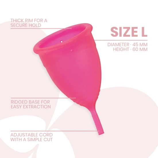 Cupă menstruală din silicon medical, mărimea L