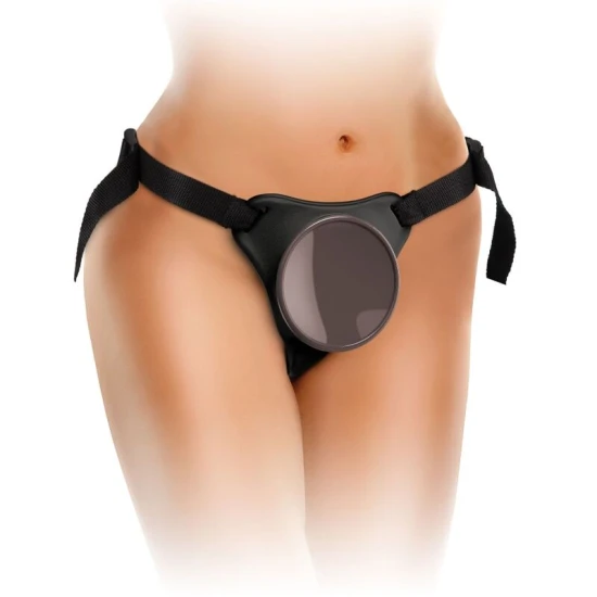 Ham ajustabil cu dildo din silicon, negru, universal