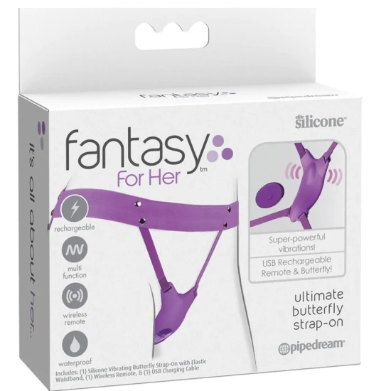 Ham fluture vibrator reîncărcabil cu telecomandă, mov