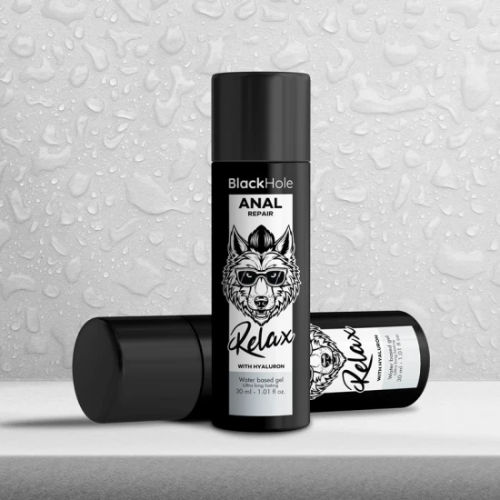 NEGRU - Lubrifiant anal pe bază de apă, cu efect relaxant și reparator, cu acid hialuronic, 30 ml