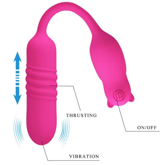 Bullet vibrator din silicon, roz, universal