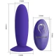 Plug anal vibrant din silicon, violet, cu telecomandă