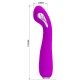 Vibrator electroșoc reîncărcabil din silicon, violet