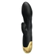 Vibrator de lux reîncărcabil din silicon și aliaj zinc, negru