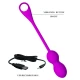Bile Kegel vibratoare din silicon, violet, USB reîncărcabile