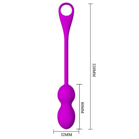 Bile Kegel vibratoare din silicon, violet, USB reîncărcabile