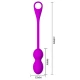 Bile Kegel vibratoare din silicon, violet, USB reîncărcabile