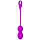 Bile Kegel vibratoare din silicon, violet, USB reîncărcabile