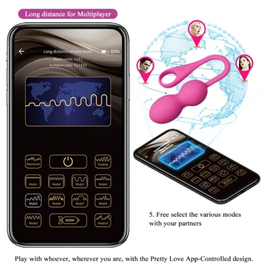 Bile Kegel Vibratoare Reîncărcabile din Silicon, Roz