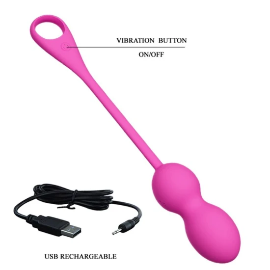 Bile Kegel Vibratoare Reîncărcabile din Silicon, Roz
