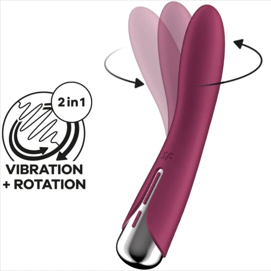 Vibrator G-Spot Rotativ din Silicon Roșu