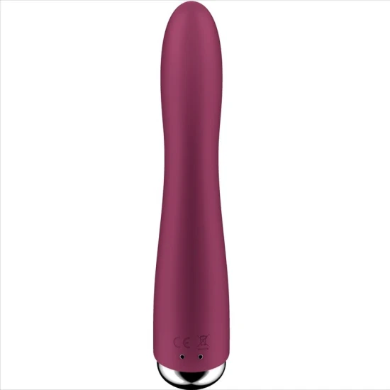 Vibrator G-Spot Rotativ din Silicon Roșu