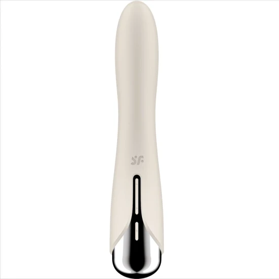 Vibrator G-Spot rotativ din silicon, bej