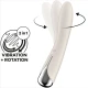 Vibrator G-Spot rotativ din silicon, bej