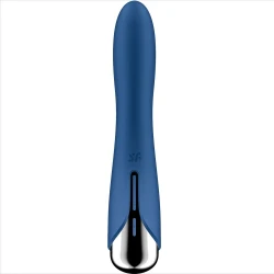 Vibrator G-Spot rotativ din silicon, albastru