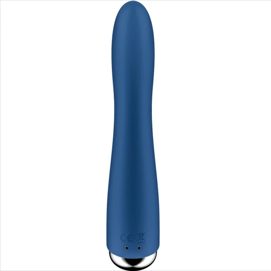 Vibrator G-Spot rotativ din silicon, albastru