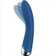 Vibrator G-Spot rotativ din silicon, albastru