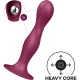 Dildo din silicon cu bile, garnet, universal