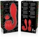 Stimulator vibratoare și tapping din silicon, roșu