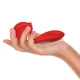 Stimulator vibratoare și tapping din silicon, roșu