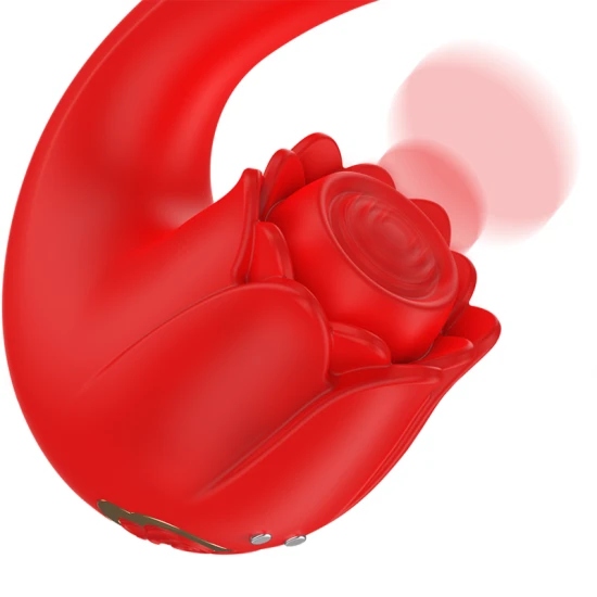Stimulator vibratoare și tapping din silicon, roșu