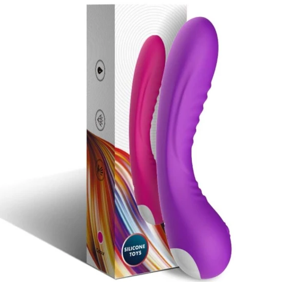 Vibrator din silicon medical, mov, 100% waterproof