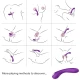 Vibrator din silicon medical, mov, 100% waterproof