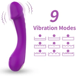 DILDO VIBRATOR G-Spot din silicon, mov, universal