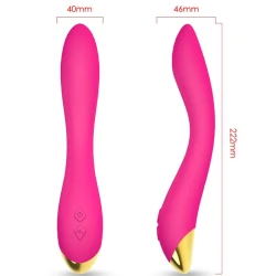 Vibrator multipozițional flamingo, fuchsia, medical silicone & ABS