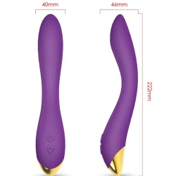 Vibrator multipoziție Flamingo din silicon medical, mov, 222*40*35 mm