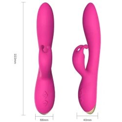 Vibrator Rabbit din silicon medical, fucsia, Universal