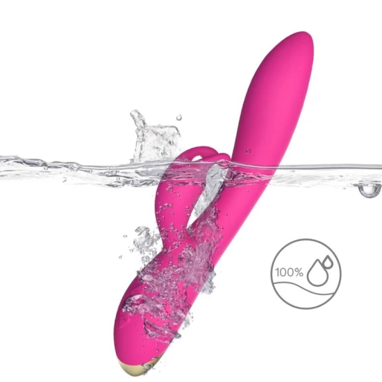 Vibrator Rabbit din silicon medical, fucsia, Universal