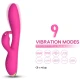 Vibrator Rabbit din silicon medical, fucsia, Universal