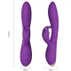 Vibrator Rabbit din silicon medical, mov, reîncărcabil USB